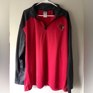 Men’s UofL Louisville Red Quarter-zip Size XL